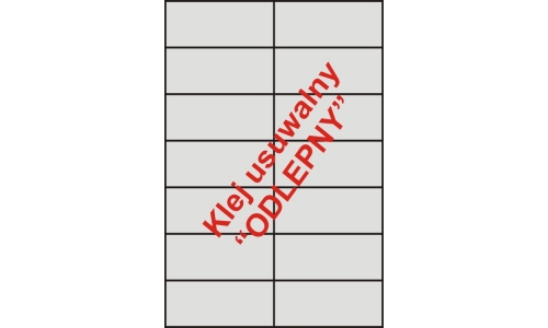 Etykiety samoprzylepne białe matowe na arkuszach A4 klej odlepny   105x42.4